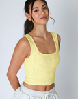 Stacie Double Lace Square Crop Tank