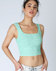 Stacie Double Lace Square Crop Tank