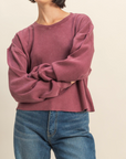 Maria Mineral Washed Waffle Top
