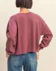 Maria Mineral Washed Waffle Top