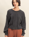 Maria Mineral Washed Waffle Top
