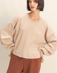 Maria Mineral Washed Waffle Top