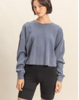 Maria Mineral Washed Waffle Top