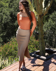 Nikki Clean Line Long Sleeve Top