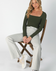 Nikki Clean Line Long Sleeve Top