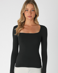 Nikki Clean Line Long Sleeve Top