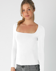 Nikki Clean Line Long Sleeve Top