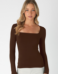 Nikki Clean Line Long Sleeve Top
