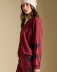 Kevvy Pullover Sweatshirt- Garnet