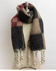 Multi Plaid Scarf W/ Fringe