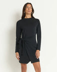 Nation Taylor Wrap Dress Jet Black