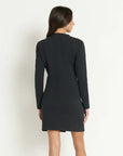 Nation Taylor Wrap Dress Jet Black