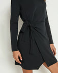 Nation Taylor Wrap Dress Jet Black