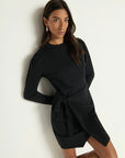 Nation Taylor Wrap Dress Jet Black