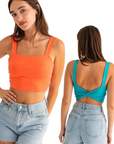 Lola Twist Back Crop Top (multiple colors)