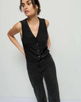 Vienna Vest in Jet Black
