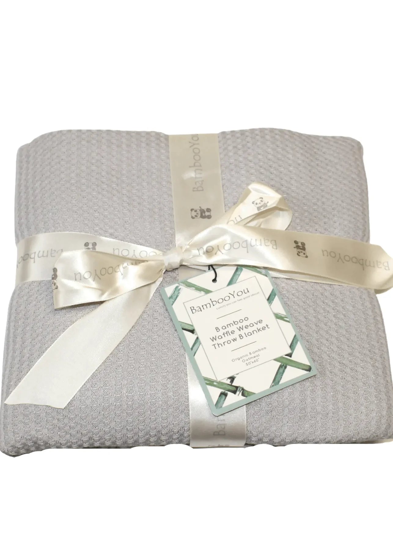 BambooYou Large All Season Waffle Weave Throw