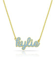 Water Resistant Custom Cursive Enamel Necklace