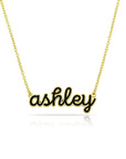 Water Resistant Custom Cursive Enamel Necklace