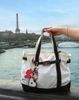 Hand-painted Coastal Lucky Eye Bag Charm + Keychain | Eco-Friendly