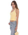 Dotted Halter Top in Yellow