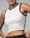Lara Scalloped Ribbed Knit Top