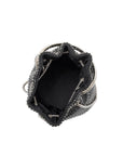 Kasee Small Crystal Top Handle Bag in Black
