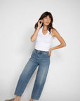Harlow Barrel Jean High Rise Vintage Denim Indigo