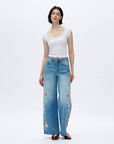 Charlie Floral Embroidery Jean