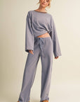 Striped Cotton Knit Oversized Top