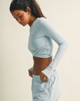 Long Sleeve Crossover Top