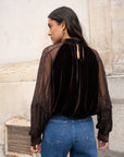 Daria Velvet Lace Blouse