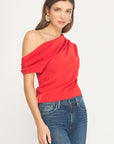 Sloane One Shoulder Satin Top