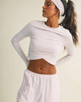 Long Sleeve Crossover Top