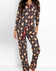 Gingerbread Print Pajama Set