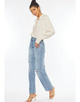Candace Cross Front Straight Leg Jean