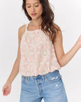 Laurel Cotton Eyelet Tie Halter Top