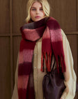The Reykjavik Scarf Burgundy check