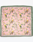 FLORAL BIRD PRINT SILKY FEEL BANDANA SCARF - sanitystyle