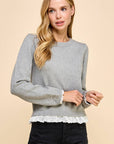 Erica Lace Hem Sweater