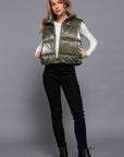 High Neck Zip Up Vest