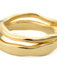 Waves Gold Ring Set