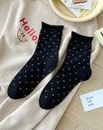 Polka Dot Rolled Socks