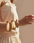 Editorial Hinge Bracelets 14K Gold PVD- Recycled
