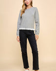 Erica Lace Hem Sweater