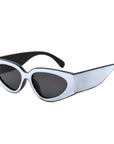 Retro Chic Narrow Bold 90s Women Cat Eye Sunglasses