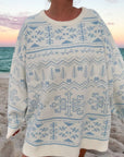 Home For Christmas Snowflake Oversized Sweater
