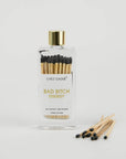 Bad Bitch Energy - Glass Bottle Matches, Black, Funny Gift