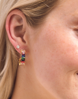 Silver Rainbow Shimmer Hoops- Waterproof