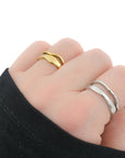 Waves Gold Ring Set
